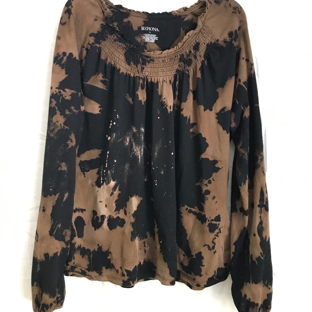 Acid Wash Long Sleeve Top